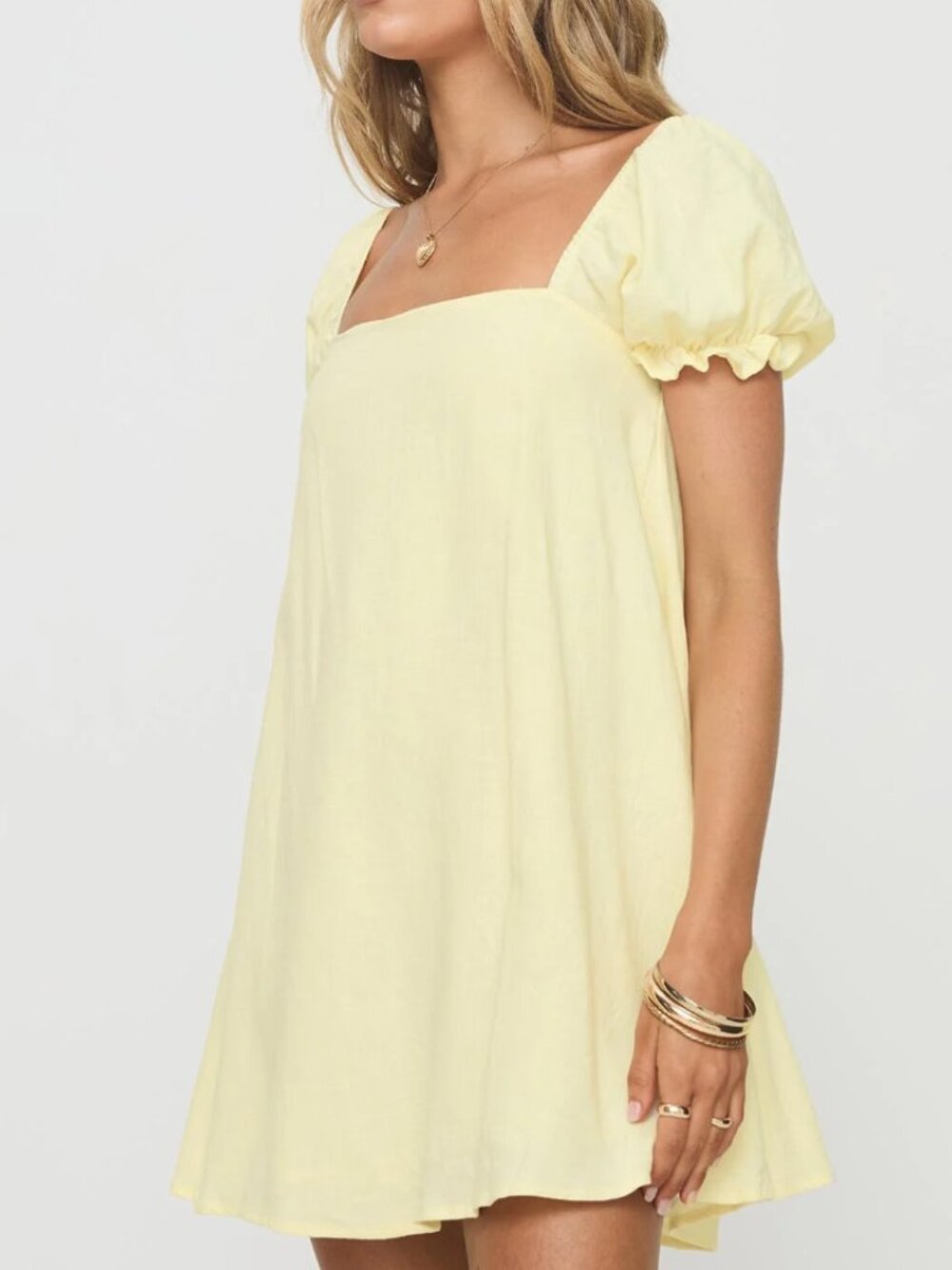 Beyond Linen Blend Mini Dress - Picture 3 of 5